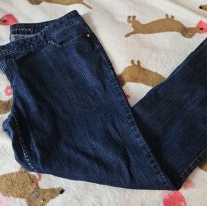 Vera Wang Dark Blue Straight Leg Jeans Size 16
